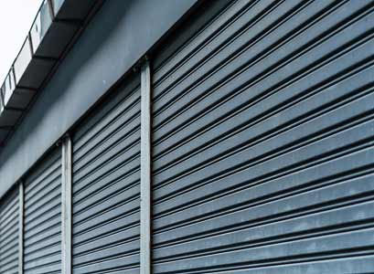 Close Up of Commercial Garage Doors