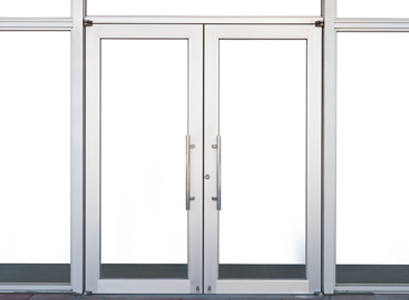 Glass Commercial Doors in East Peoria IL with a metal frame