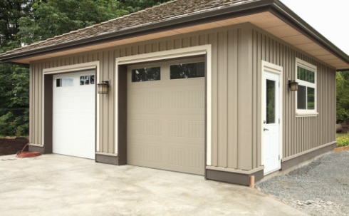 New CHI Garage Doors in Washington IL on a small workshop